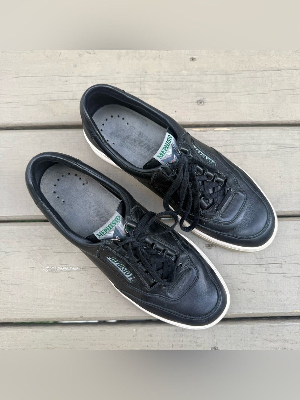Mephisto Match sneakers in black leather size 10.5 - Picture 4 of 15